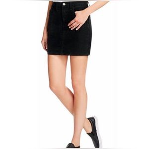 J Brand Gwynne Black Corduroy Mini Skirt - Size 27
